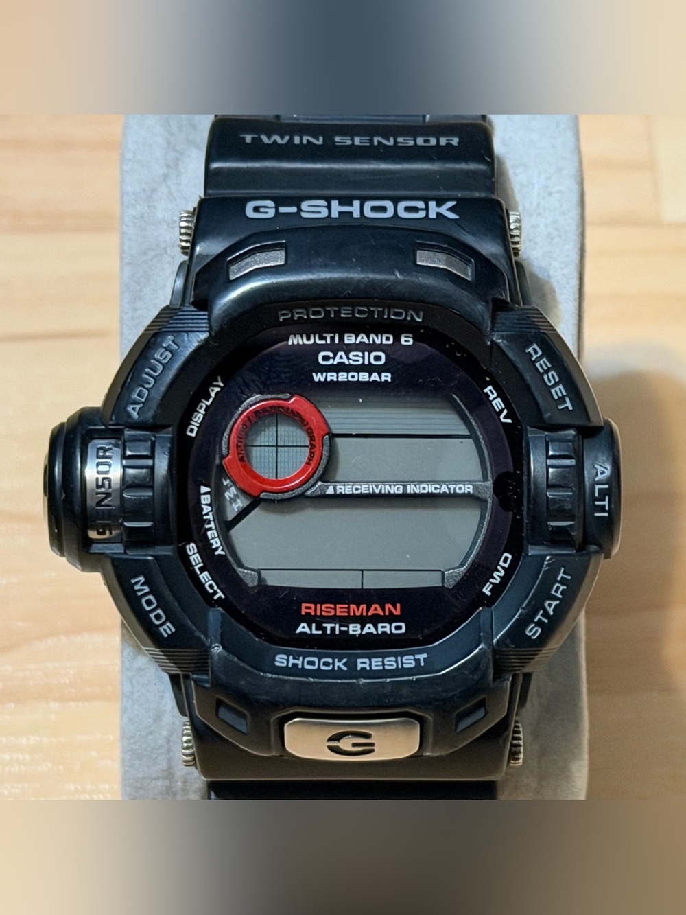 Casio G-Shock GW-9200J-1 Riseman Solar Atomic 9200 Digital Watch PARTS OR REPAIR